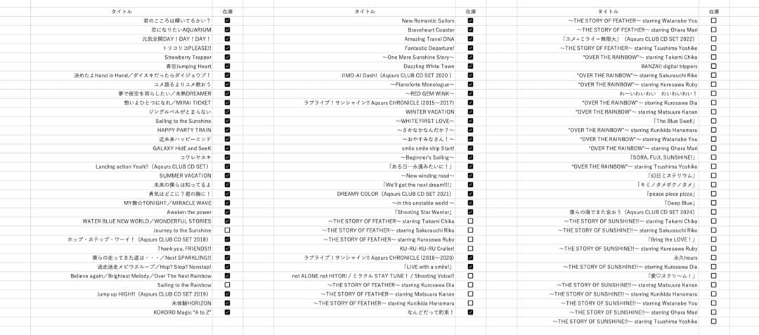 Aqours CDセット まとめ売り