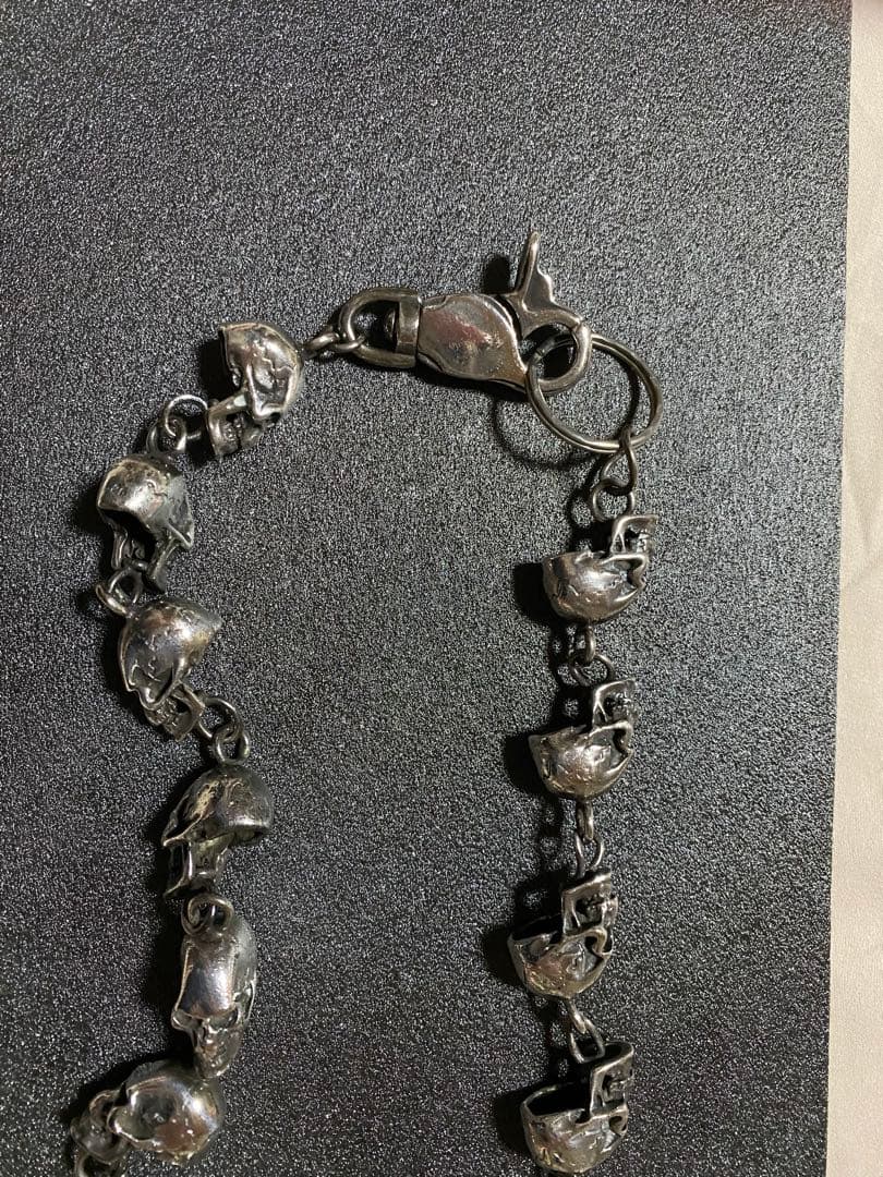 シルバー925 スカル　ウォレットチェーン