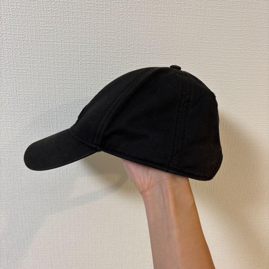 【良デザイン】DIESEL ブラック キャップ 古着 Dロゴ