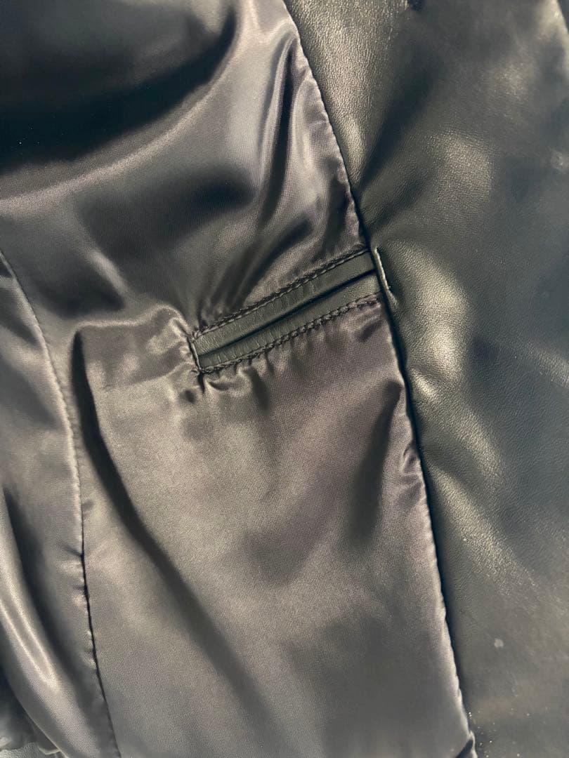 Paul Smith ブラックレザー テーラードジャケット S〜M