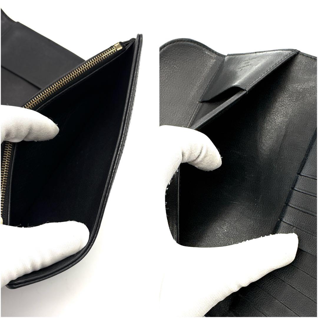 極美品◆ルイヴィトン ポルトフォイユ アメリア モノグラム マヒナ ノワール 黒