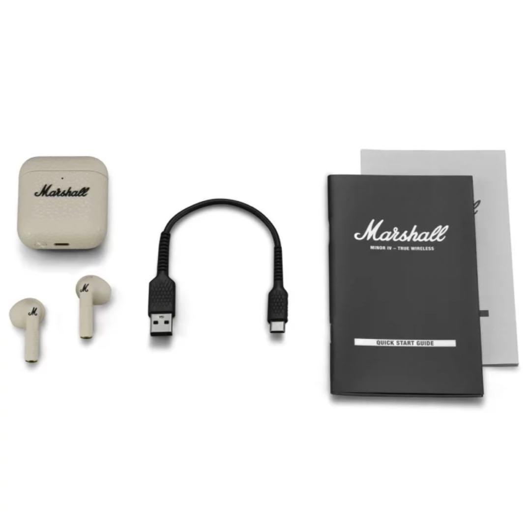 マーシャル　ワイヤレスイヤホン　クリーム