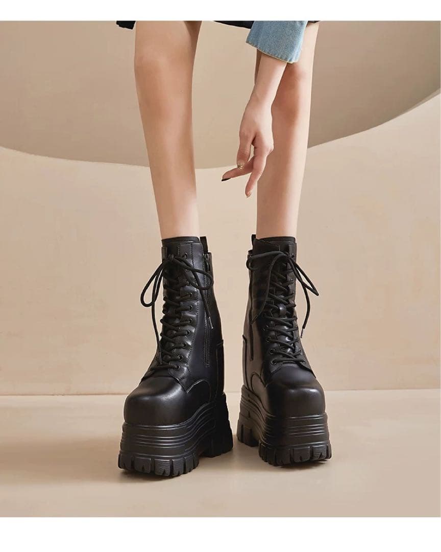 コスプレ 男装 シークレット シューズ ブーツ 厚底 コスプレ 22cm up