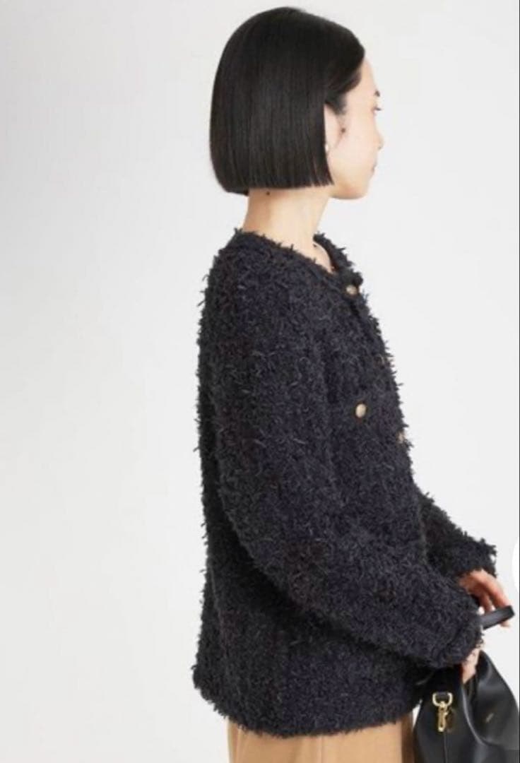 【美品】ツイードニットジャケット BABYLONE バビロン