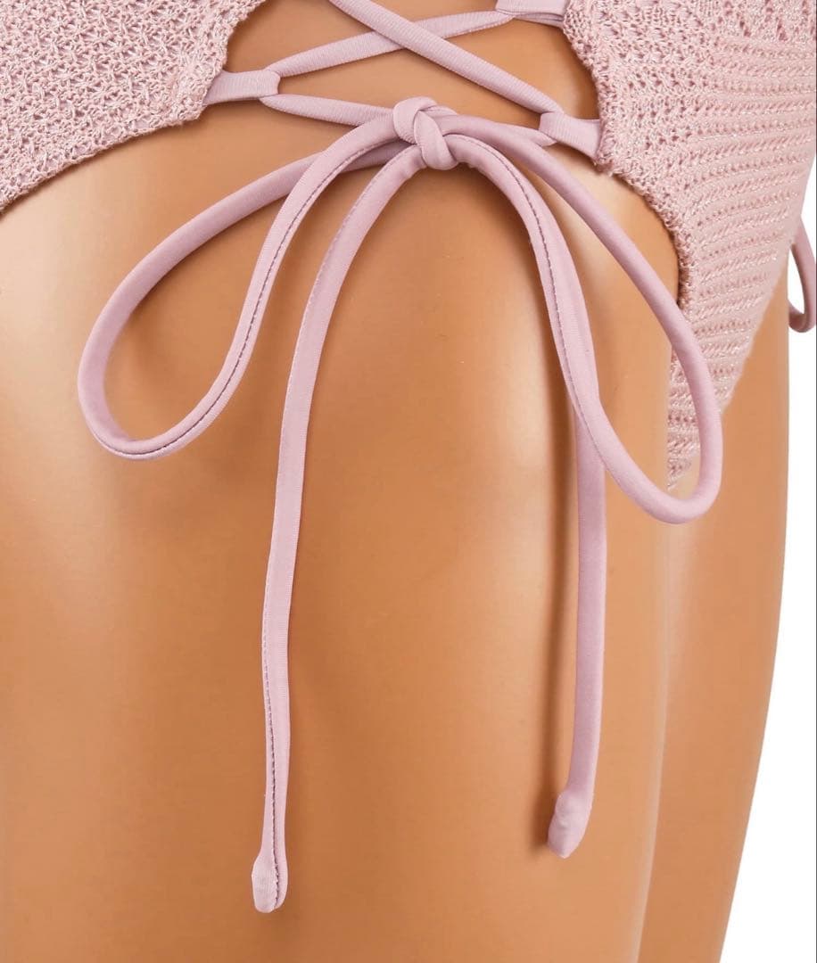 ふ*り様 ラメニットスカラップビキニ 水着 LIP SERVICE リップサービ