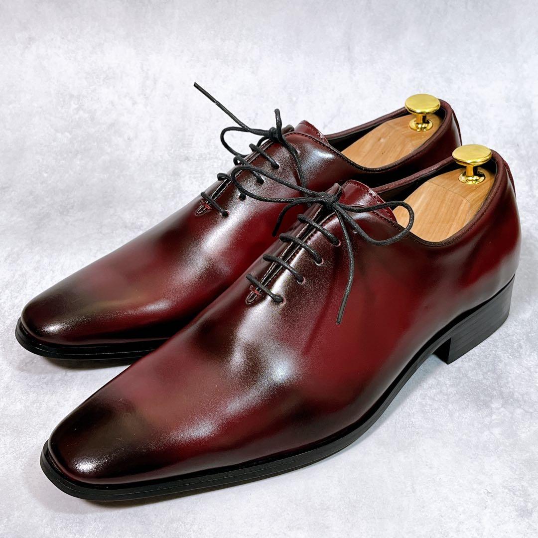 ☆ほぼ新品☆【スタンデューク】ドレスシューズ (26.5) ホールカット　赤茶