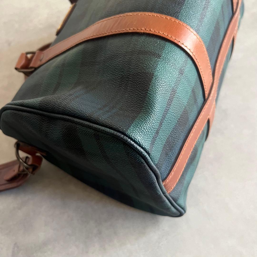 ラルフローレン ボストン バッグ ブラックウォッチ レザー 旅行