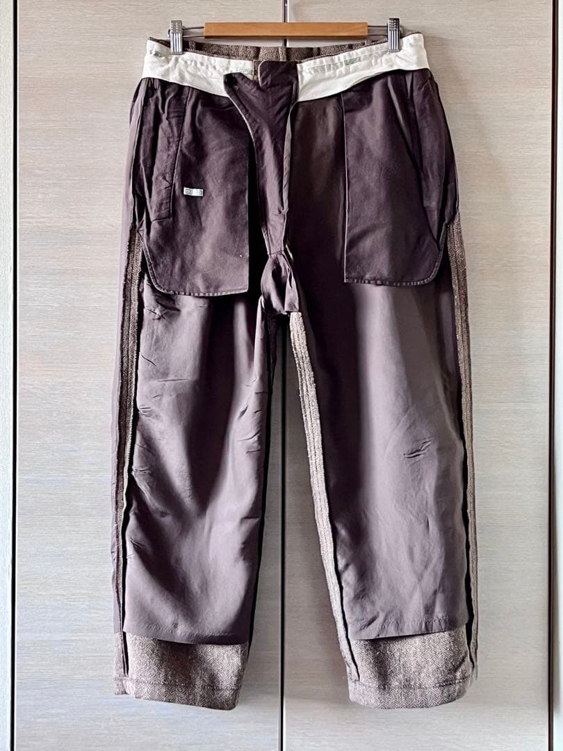 A.PRESSE Tweed Two Tuck Trousers サイズ2