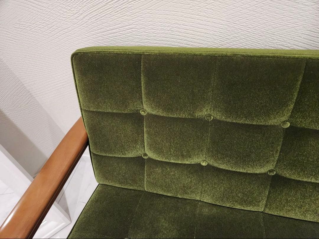 karimoku カリモク60Kチェア2シーター　モケットグリーン