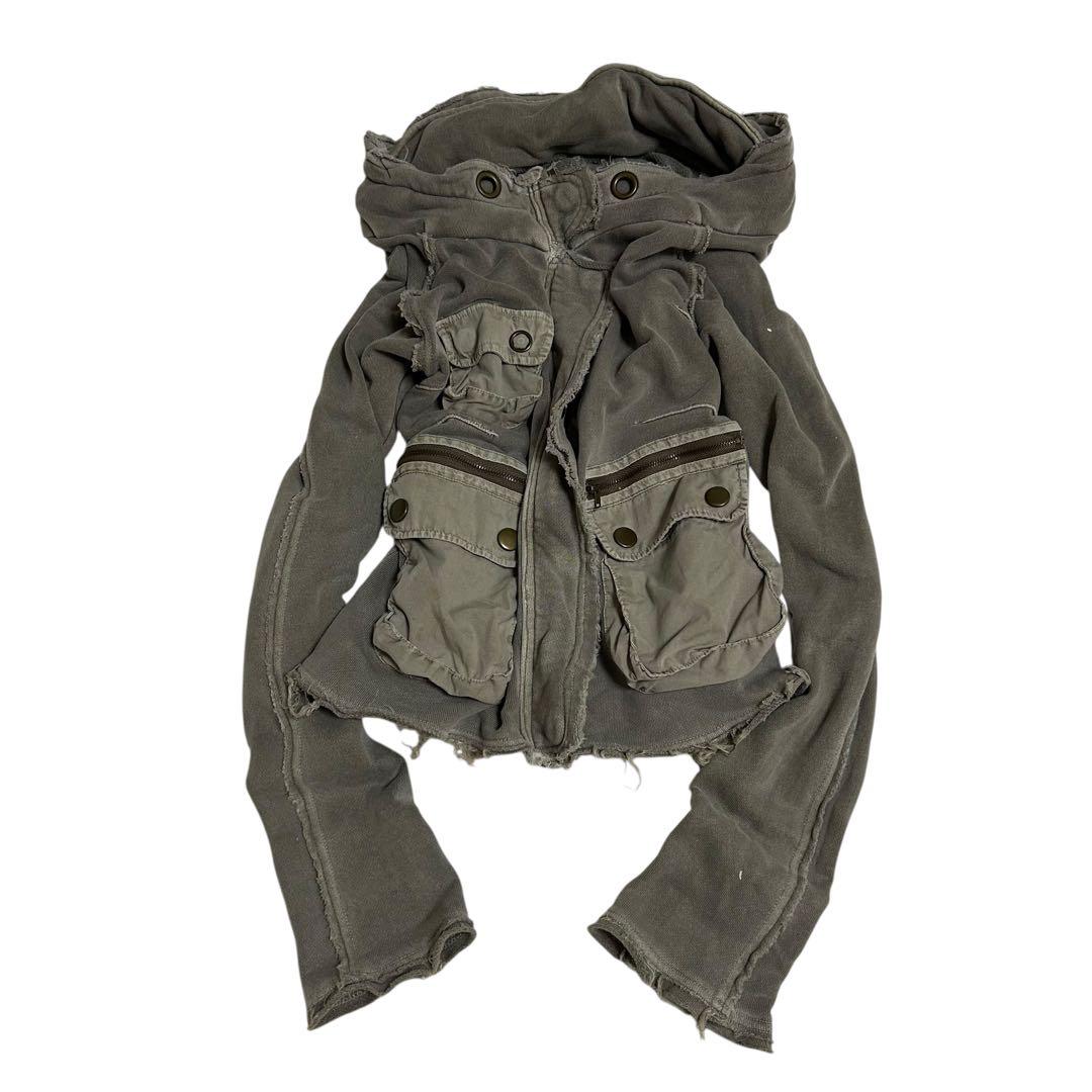 00's vintage goa ギミック　ミリタリージャケット グランジ