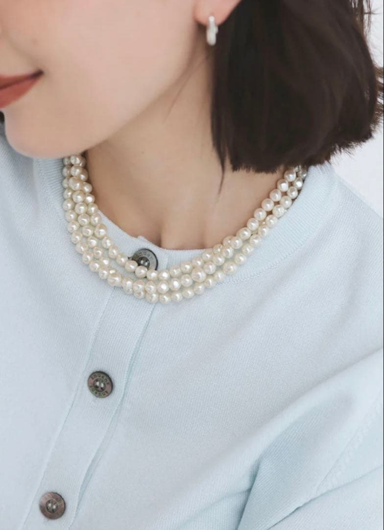 anuans バロックパールロングネックレス