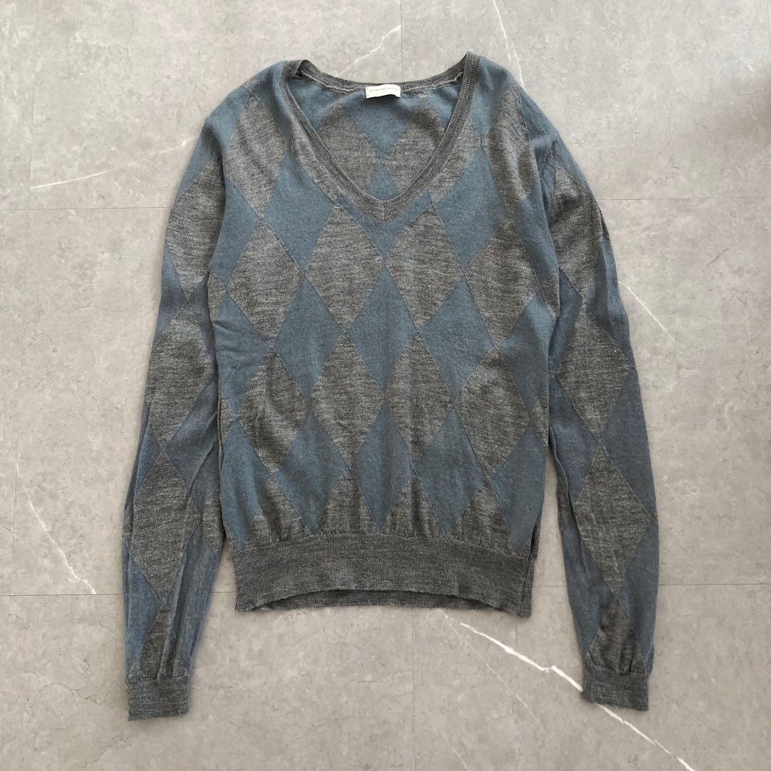 DRIES VAN NOTEN アーガイル ニット ベルギー製