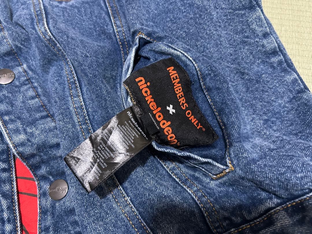 MEMBERS ONLY スポンジボブ　デニムジャケット L