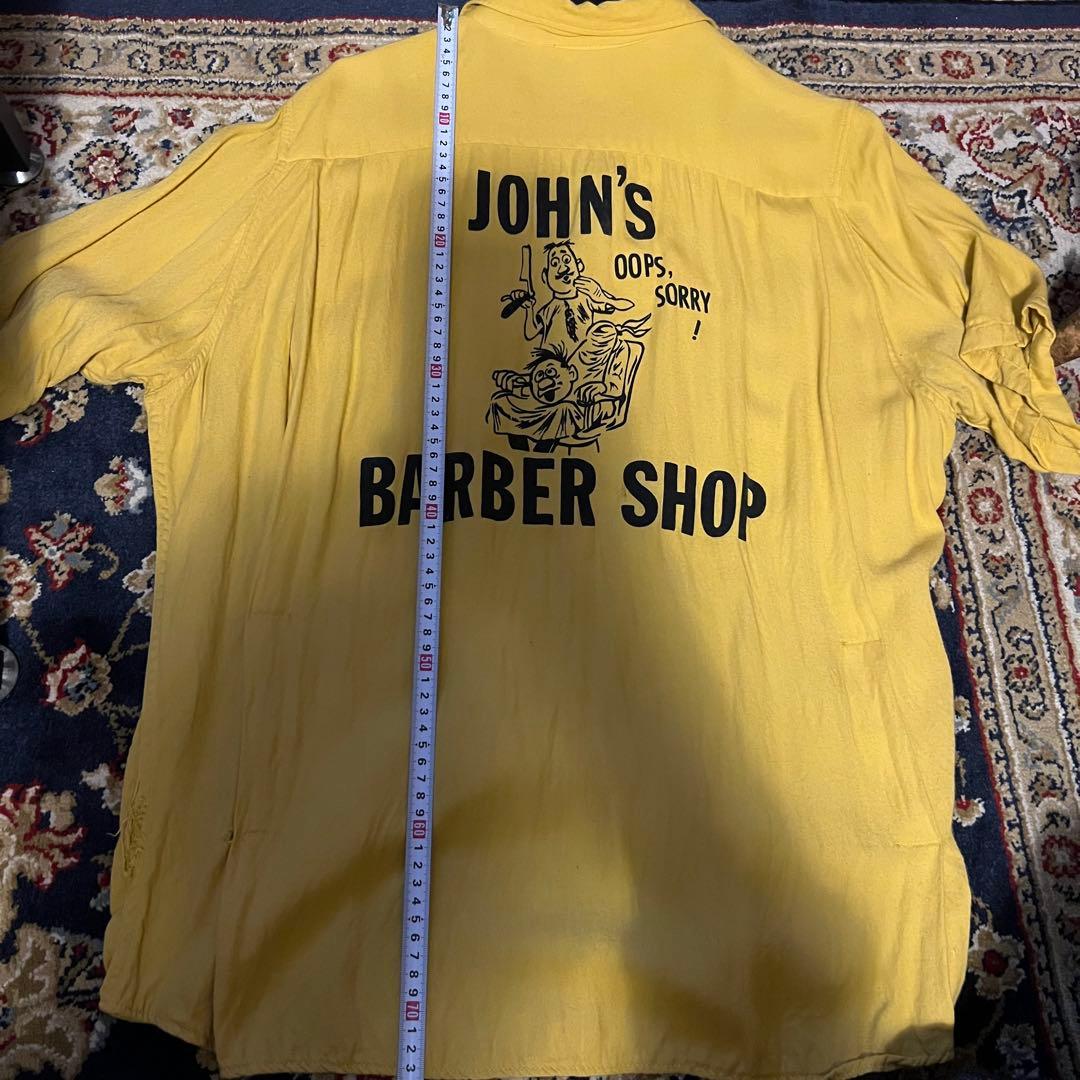 50s king louis 黒タグ ボーリングシャツ レーヨン