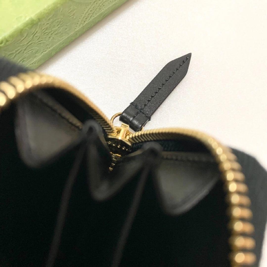 ✨未使用品✨グッチ ケース カードケース シマ レザー 黒 財布