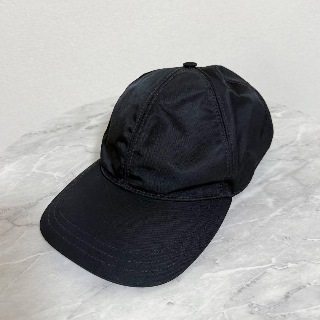 PRADA ナイロンキャップ ロゴ メンズ L