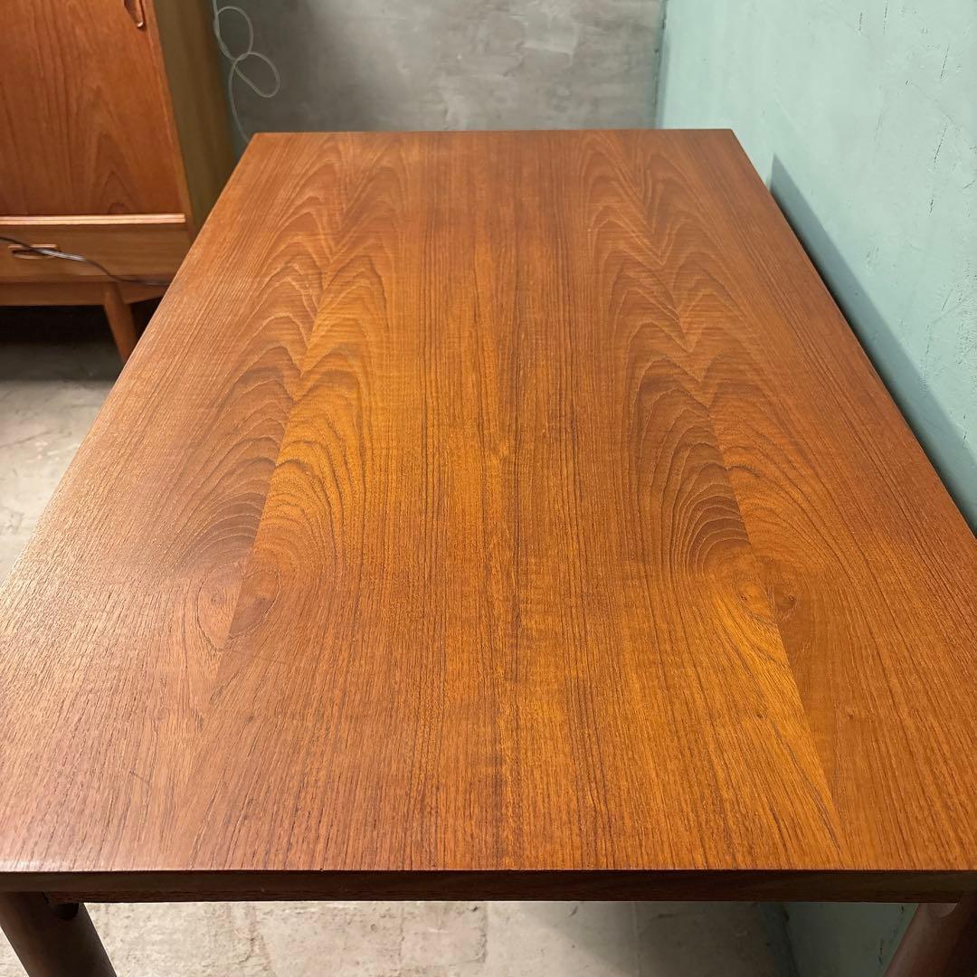 【ひで】デンマーク　チーク材　片袖デスク　北欧家具　北欧ビンテージ