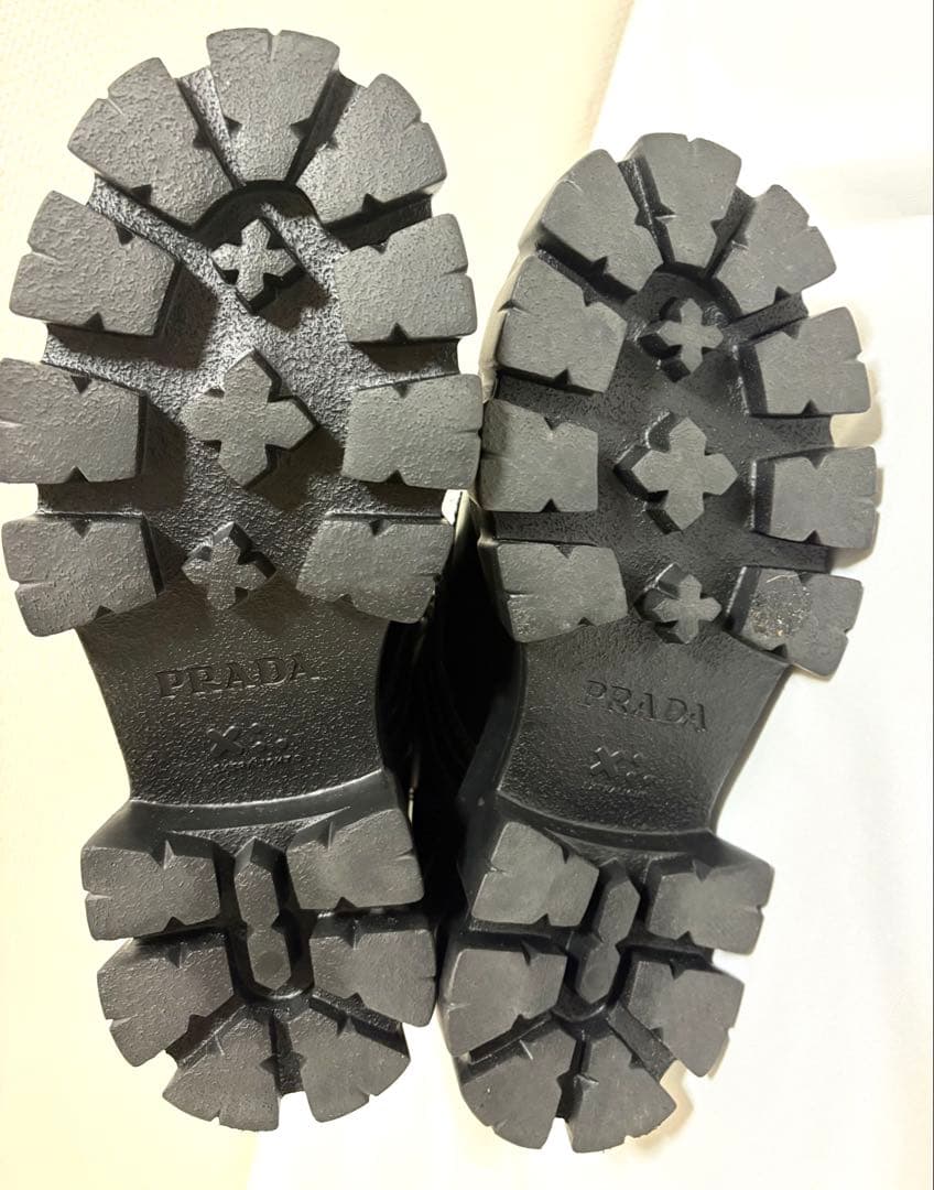【新品未使用】PRADA Re-Nylon レザー モノリス ブーツ　黒　36