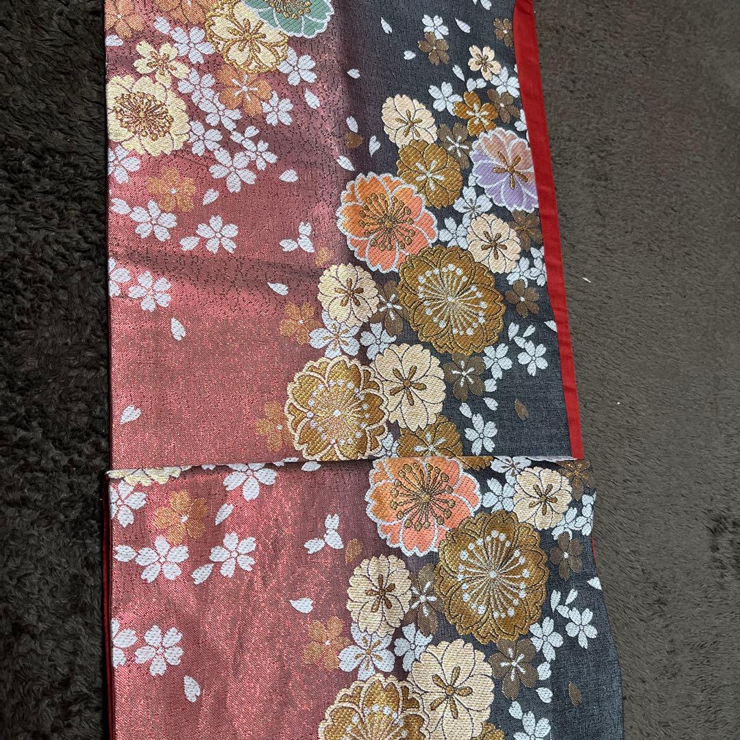 振袖セット　帯、帯締め、帯揚げ、重ね襟　　身丈165 裄丈70 袖丈113