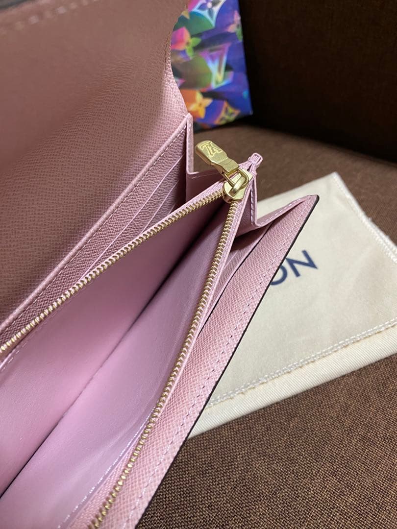 ルイヴィトン　ポルトフォイユ・サラ モノグラム ローズ・バレリーヌ 長財布