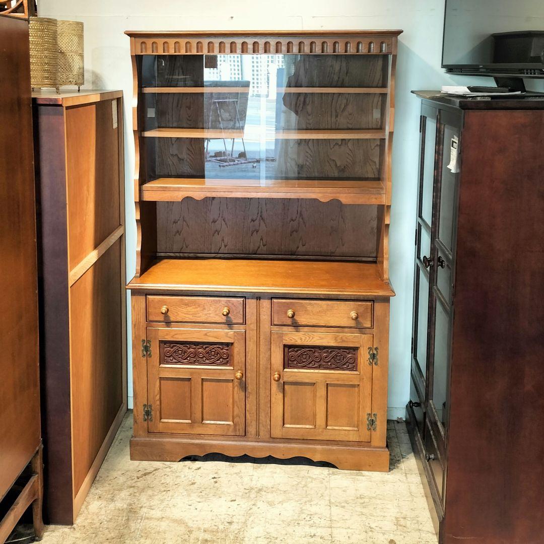 M●東サセール 希少良品☞秋山木工☜職人堅木 ヴィンテージカップボード