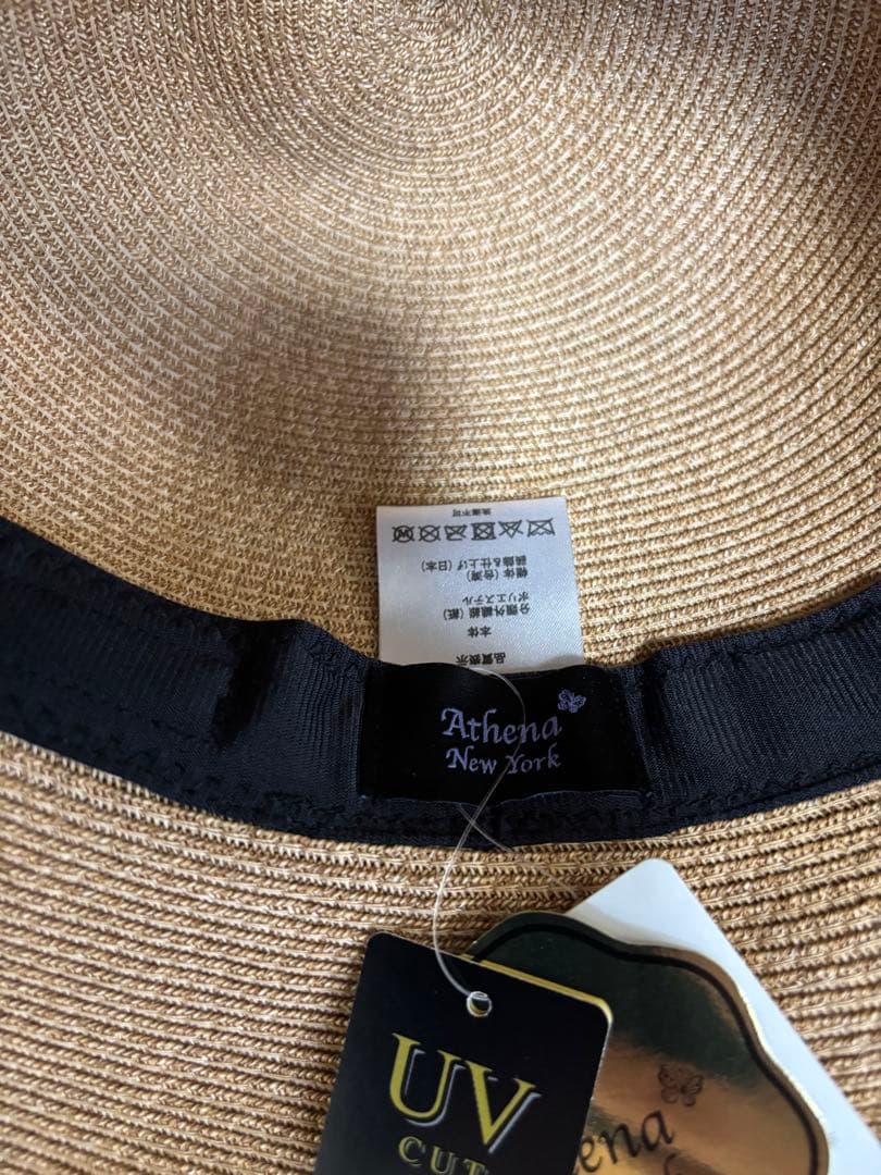 専用Athena New Yorkアシーナニューヨークリボン 麦わら帽子 ハット