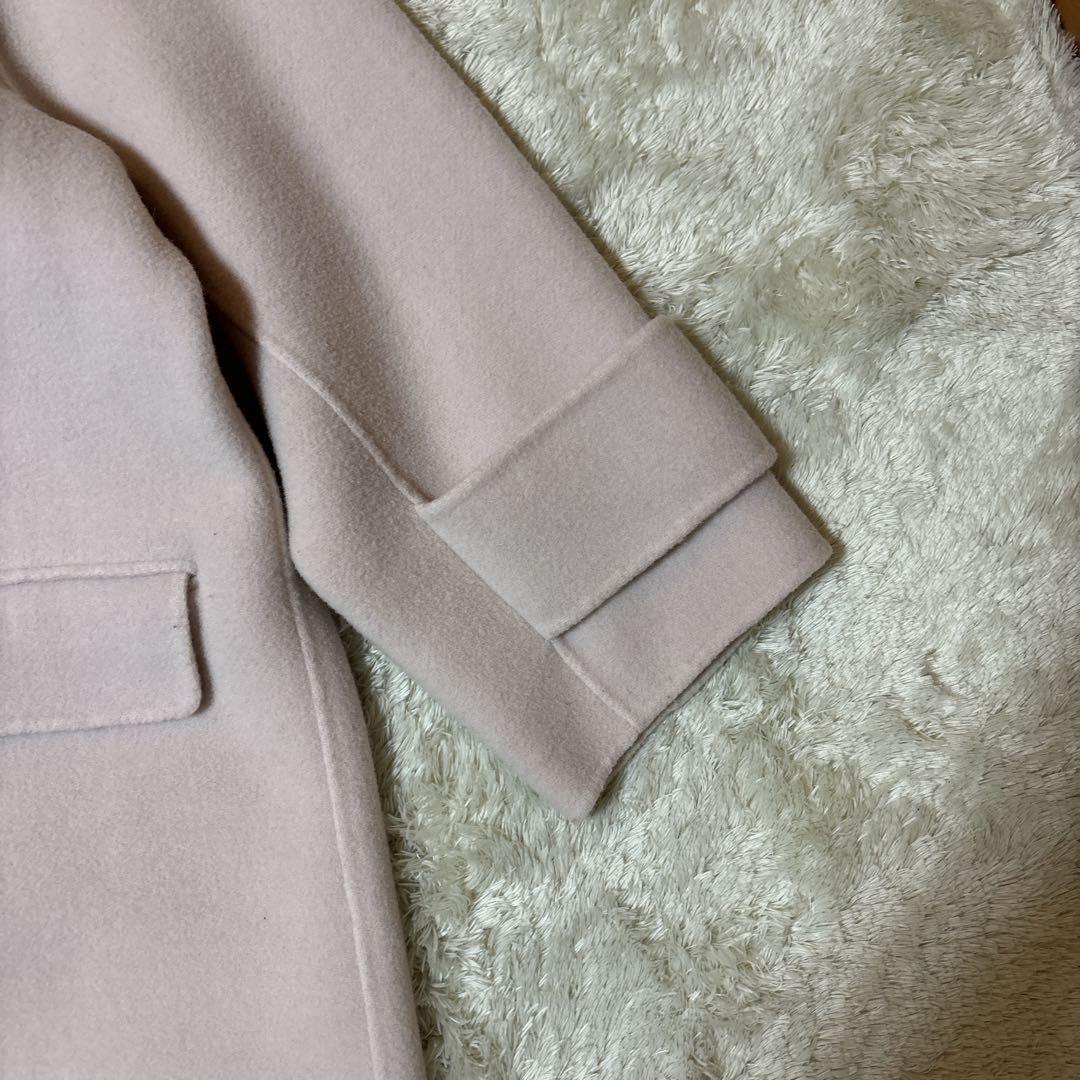 美品＊ミラオーウェン　接結ハーフ丈　ピーコート　ピンク　ゆったり　オーバーサイズ