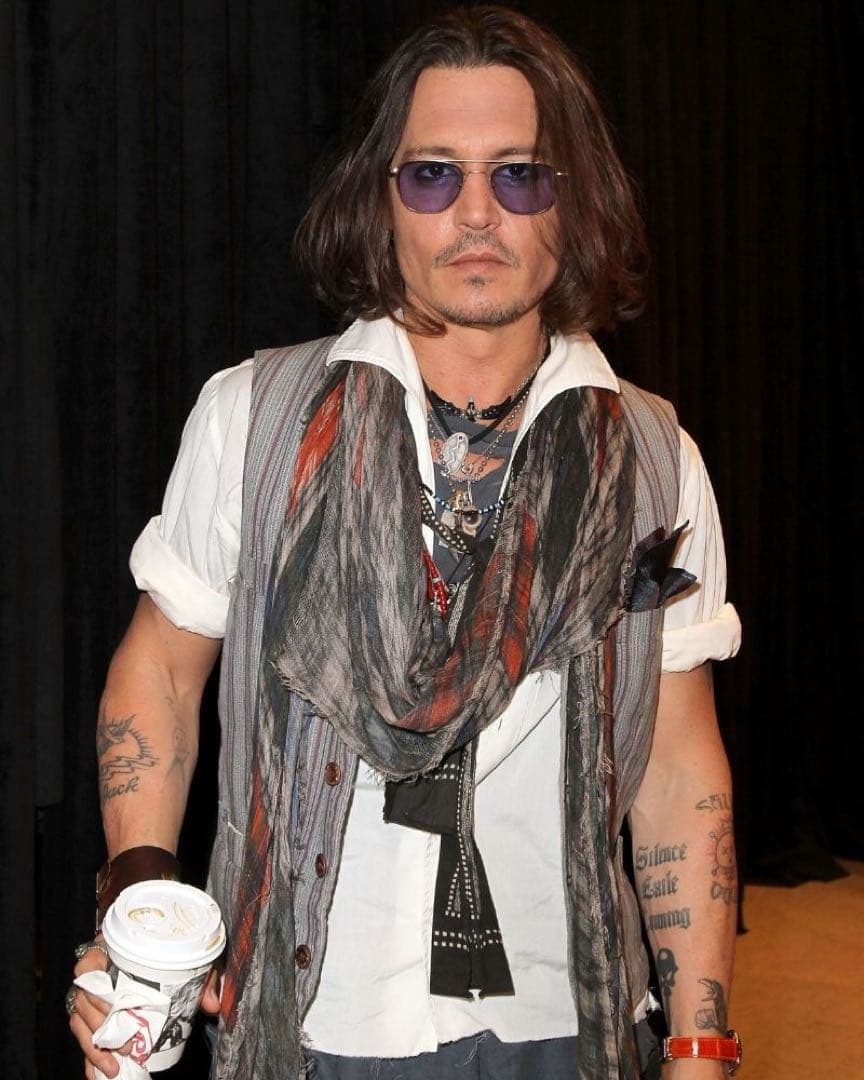 ジョニーデップ着用　ファリエロサルティ　マルチカラーチェック柄コットンストール