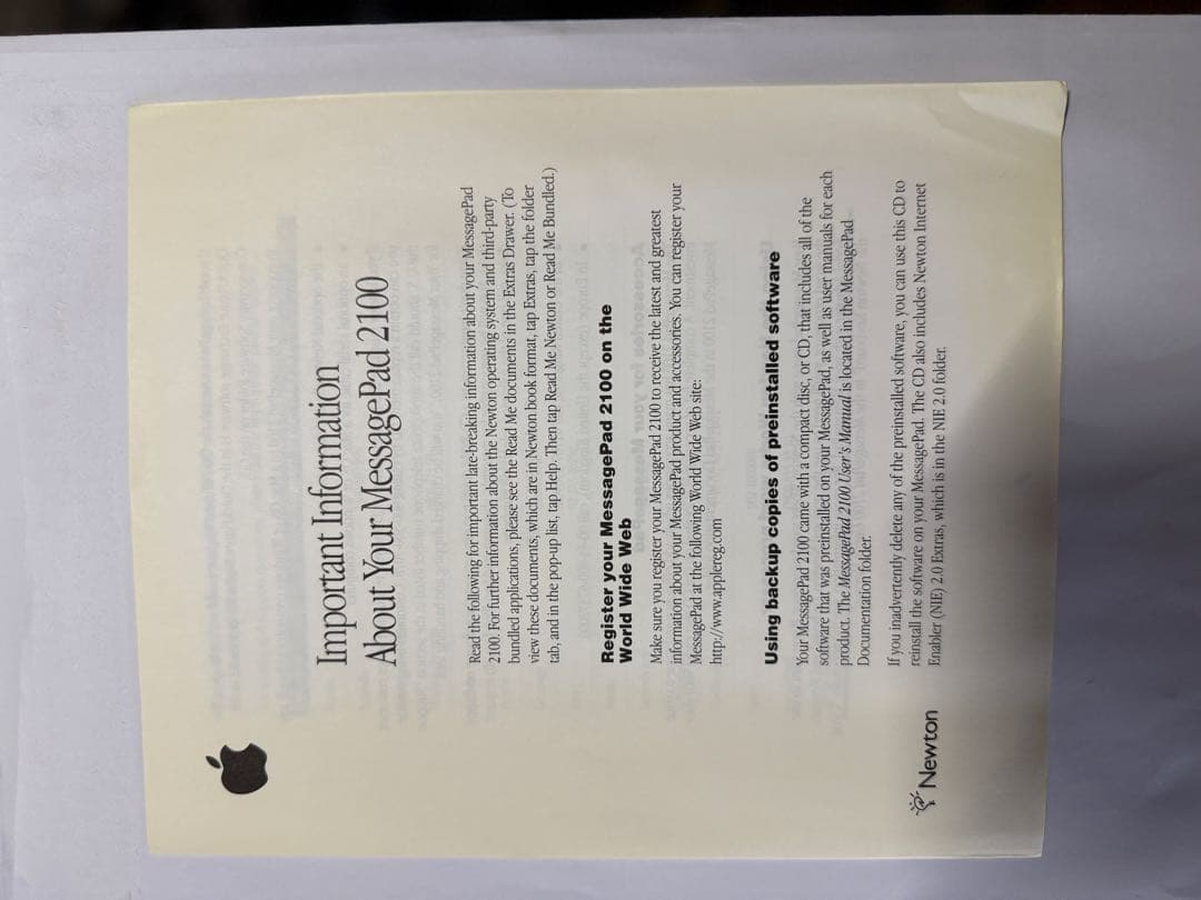 Newton MessagePad2100元箱オリジナルバッグ等
