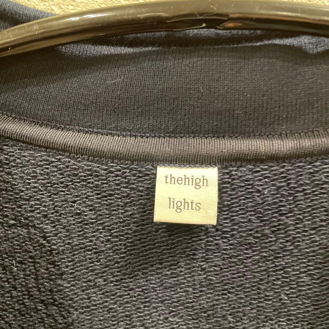 ザハイライツzip sweat navy black セットアップ