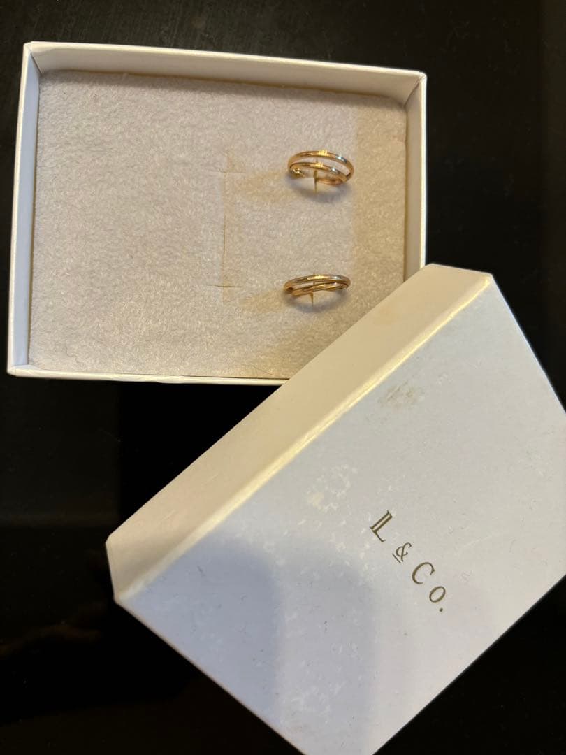 美品 Jewel closet by L&Co. k10 2連風 フープピアス