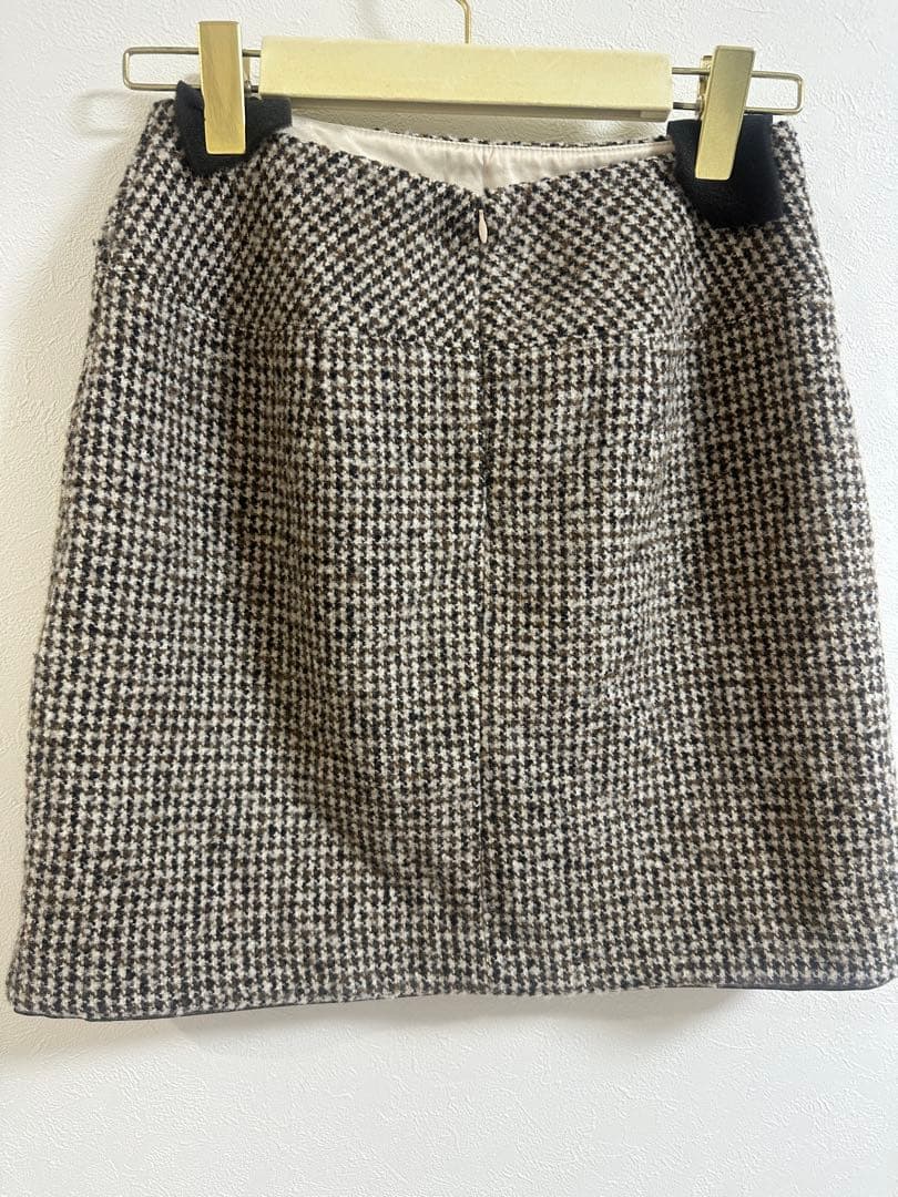 スカート herlipto Hemingway Check Tweed Skirt