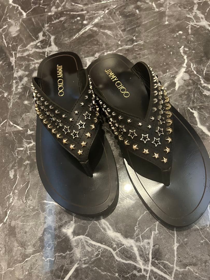 JIMMY CHOO スタッズ付きサンダル 43 （28センチ）