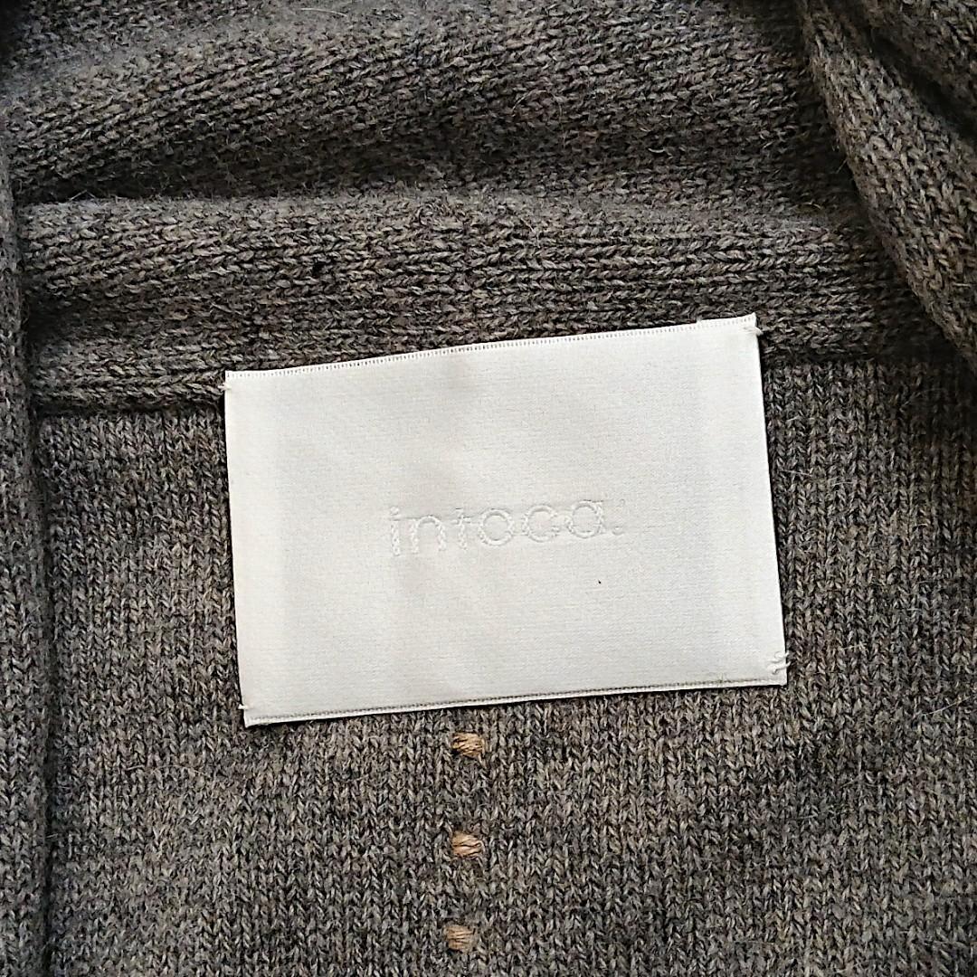 intoca　タグ有　未使用 ウール　ロングニットジレ