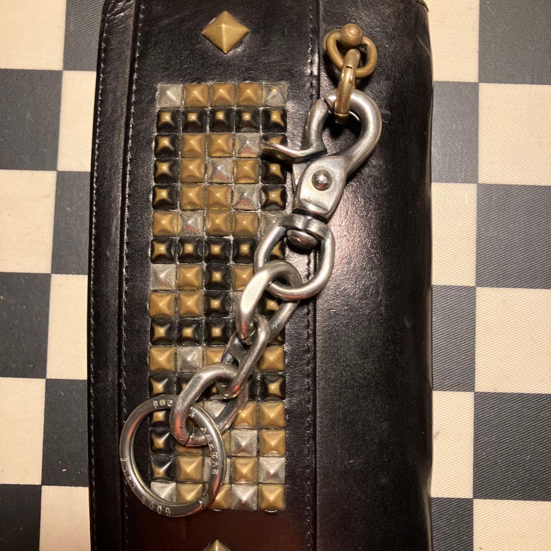 ブラス製　シルバーメッキキーチェーン　新品未使用！刻印入り二重リング付き