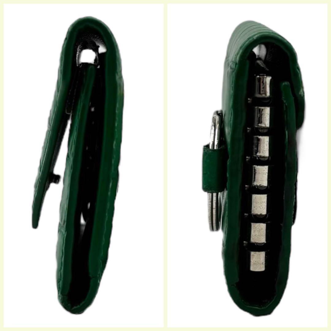 美品　BALENCIAGA バレンシアガ　キーケース　6連　クロコ型押し　レザー