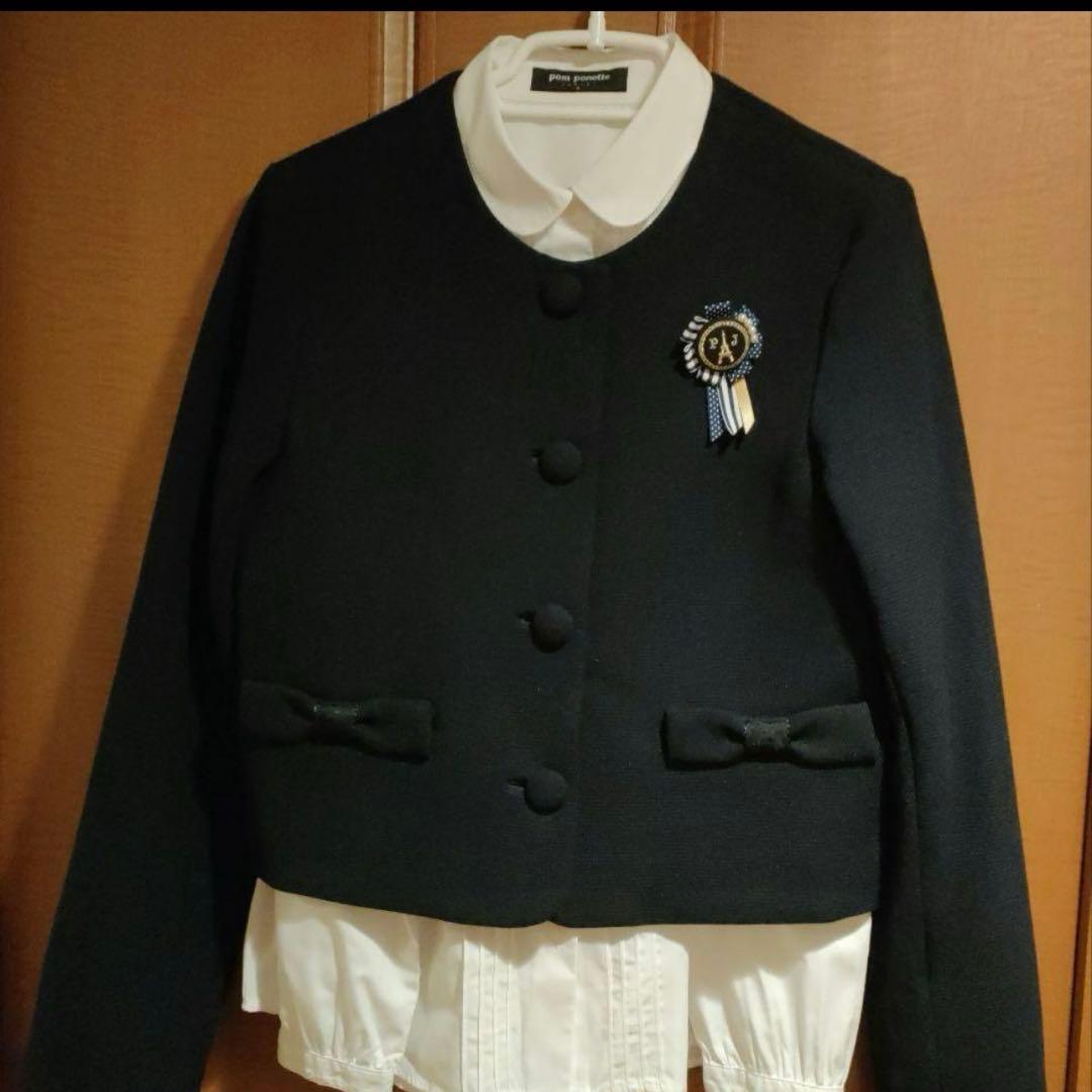 pom ponette女の子160cm卒業式 面接フォーマルセレモニー