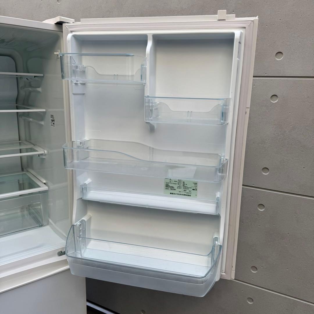 128⭐️2017年製美品★東芝冷蔵庫　自動製氷付き　ガラス扉大型5ドア　410L
