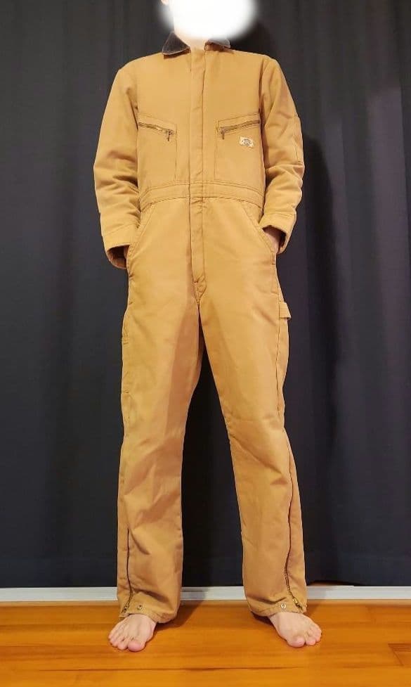 Dickies 防寒 中綿 キルティング カバーオール ダック生地つなぎ