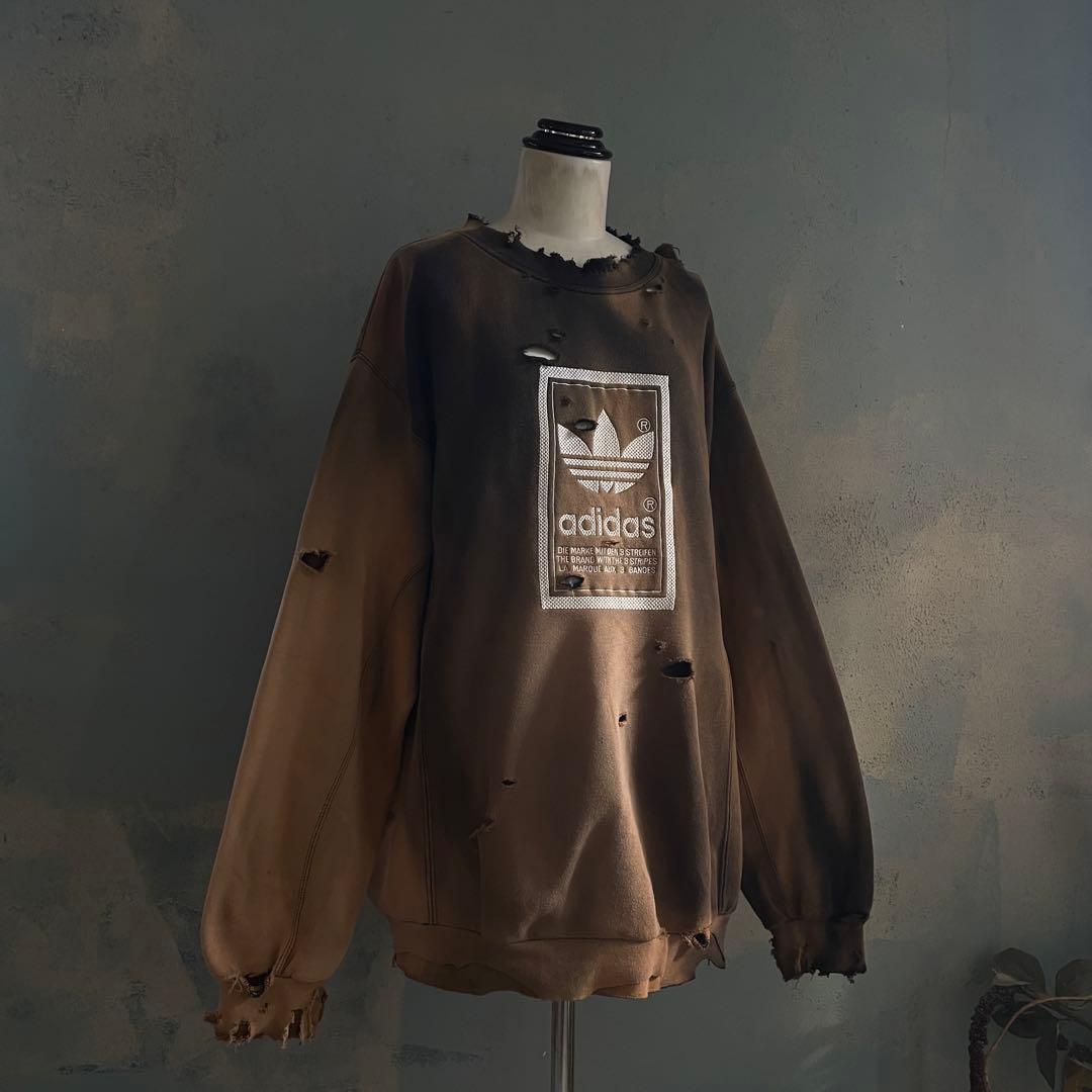 80's“万国旗タグ”adidas“鬼フェード”boro sweat