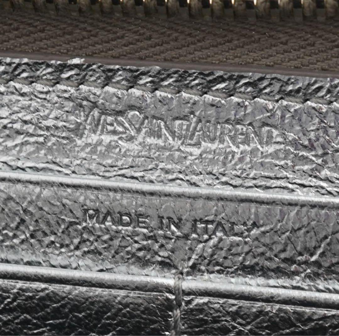 ✨新品未使用・箱付✨　イヴサンローラン　長財布　YSLロゴ　エンボス　バイカラー