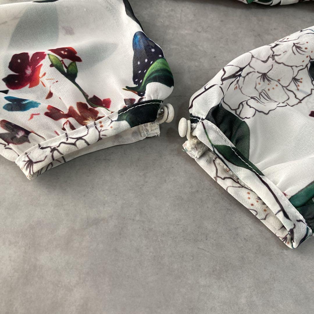 美品Sov. フラワープリント　ワンピース　Aライン　プリーツ　ワンピース