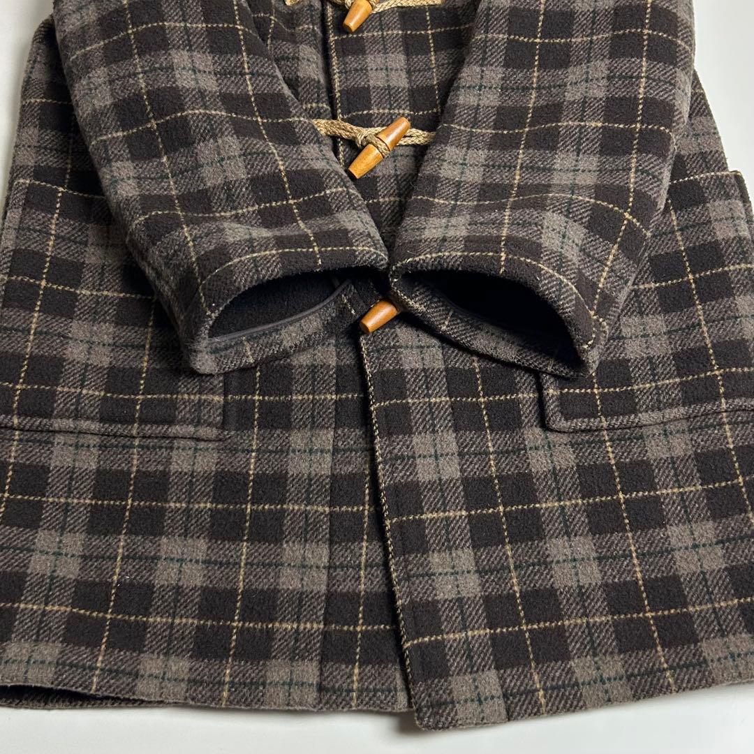 90s【美品】モンゴメリーバイチベット/チェック柄ダッフルコート/英国製/古着