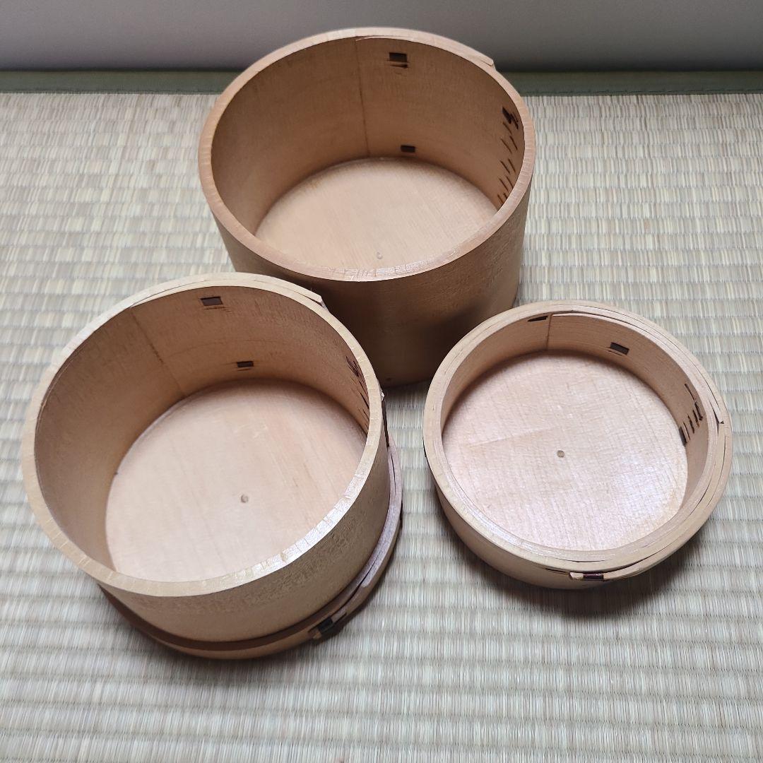 大館　曲げわっぱ　小櫃(おひつ)型　二段重　きこり弁当箱　柴田慶信商店