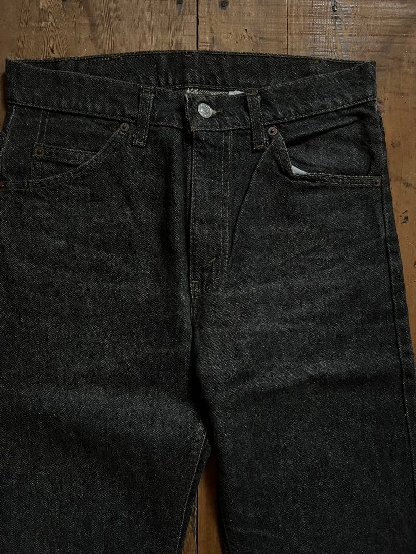 90s levi's 505-0259 先染めブラック　希少鬼ヒゲ　ハチノス