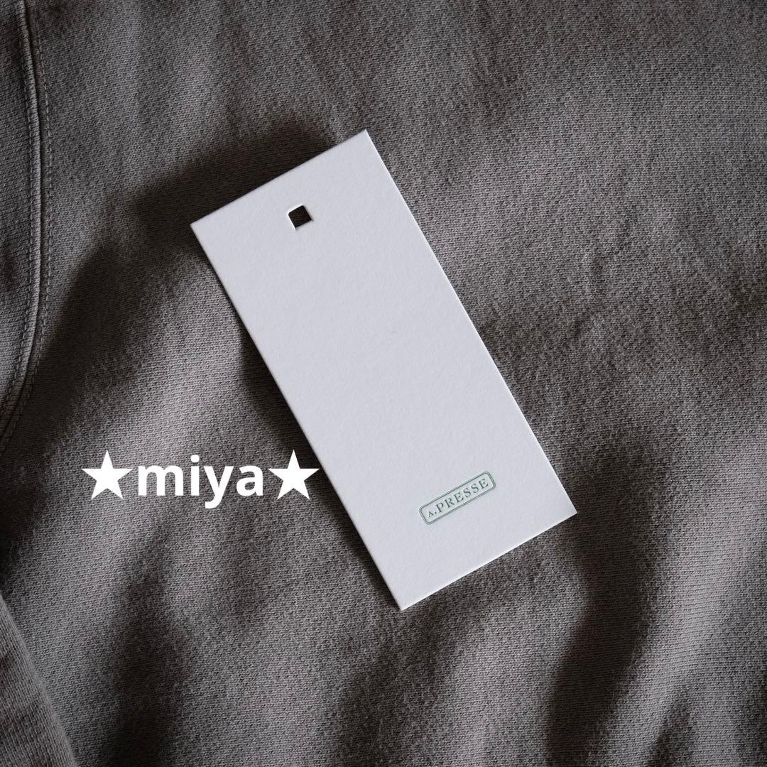 トップス A.PRESSE / Vintage Half Zip Rib Collar