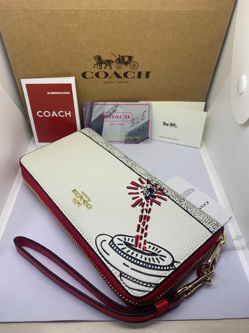 COACH　コーチ　C7800　長財布　ディズニー×キースヘリング