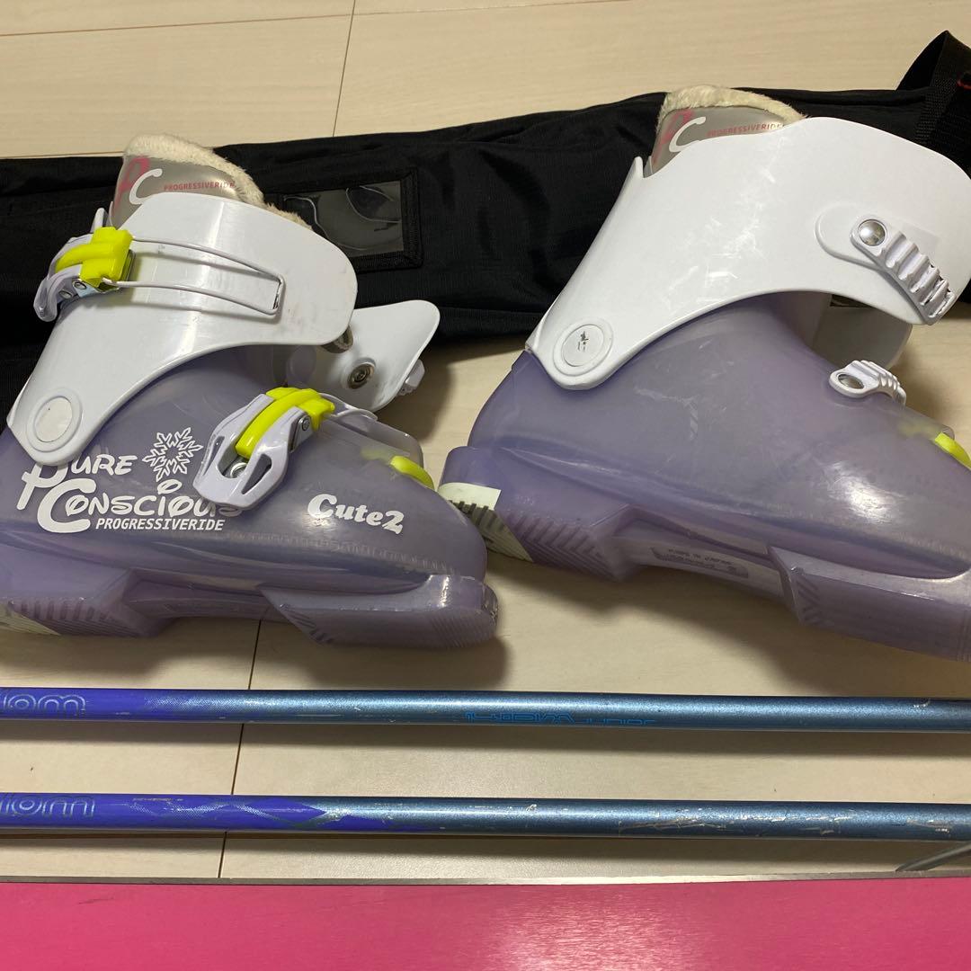 saaaジュニア 女子向きスキー4点セット 板120cm