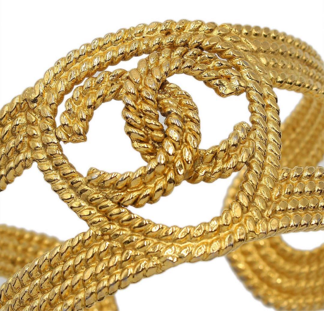 K2454 美品 シャネル ココマーク バングル ブレスレット