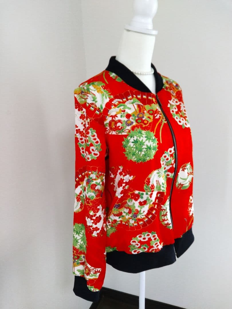 着物リメイク ブルゾン、スカジャン